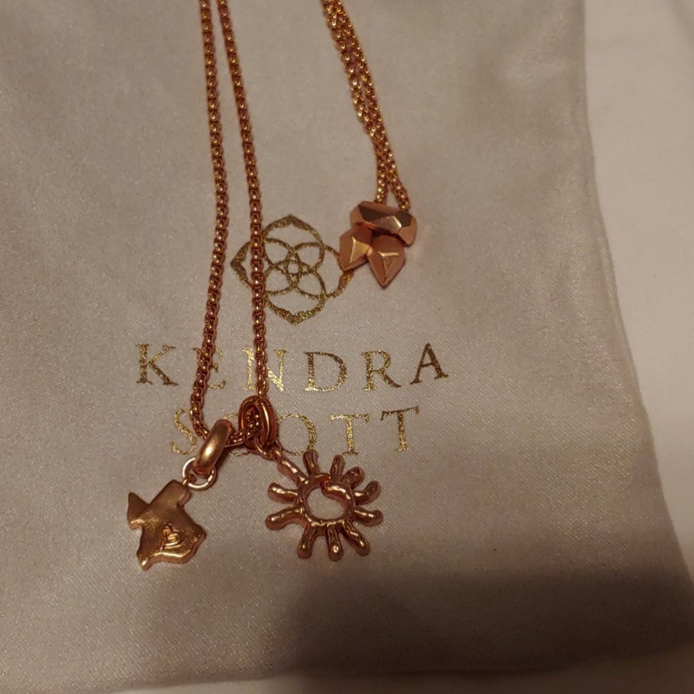 Rose Gold Kendra Scott Charm Necklace